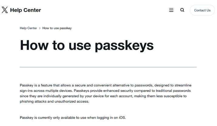 贵州苹果维修店铺分享iOS用户如何通过通行密钥(Passkey)登录 