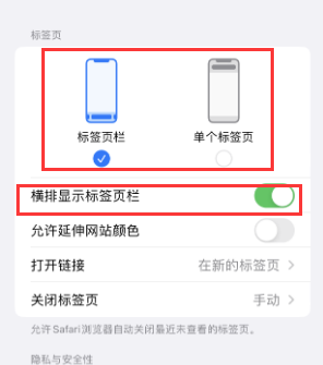 贵州iPhone授权维修分享Safari浏览器如何切换标签栏位置 